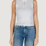 Top Calvin Klein Jeans A- WOVEN LABEL SL QZ Bianco - Foto 1