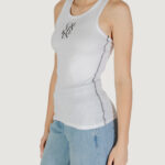 Top Calvin Klein Jeans SL COTTON RIB SOLID Bianco - Foto 2