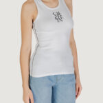 Top Calvin Klein Jeans SL COTTON RIB SOLID Bianco - Foto 3