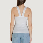 Top Calvin Klein Jeans SL COTTON RIB SOLID Bianco - Foto 4