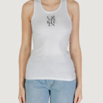Top Calvin Klein Jeans SL COTTON RIB SOLID Bianco - Foto 5