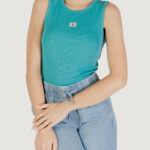 Top Calvin Klein Jeans A - WOVEN LABEL 2X2 Celeste - Foto 1