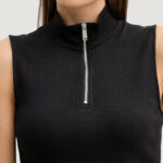 Top Calvin Klein Jeans A- WOVEN LABEL SL QZ Nero - Foto 3