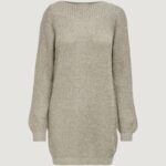 Vestito midi Jacqueline de Yong JDYWHITNEY MEGAN L/S BOAT DRESS KNT NOOS Beige - Foto 1
