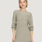 Vestito midi Jacqueline de Yong JDYWHITNEY MEGAN L/S BOAT DRESS KNT NOOS Beige - Foto 3