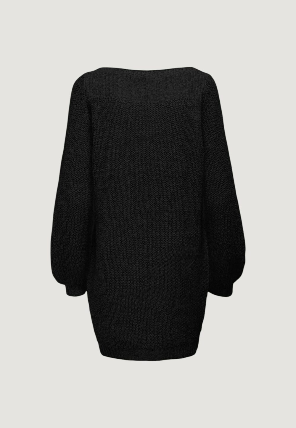 Vestito midi Jacqueline de Yong JDYWHITNEY MEGAN L/S BOAT DRESS KNT NOOS Nero - Foto 4