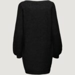 Vestito midi Jacqueline de Yong JDYWHITNEY MEGAN L/S BOAT DRESS KNT NOOS Nero - Foto 4