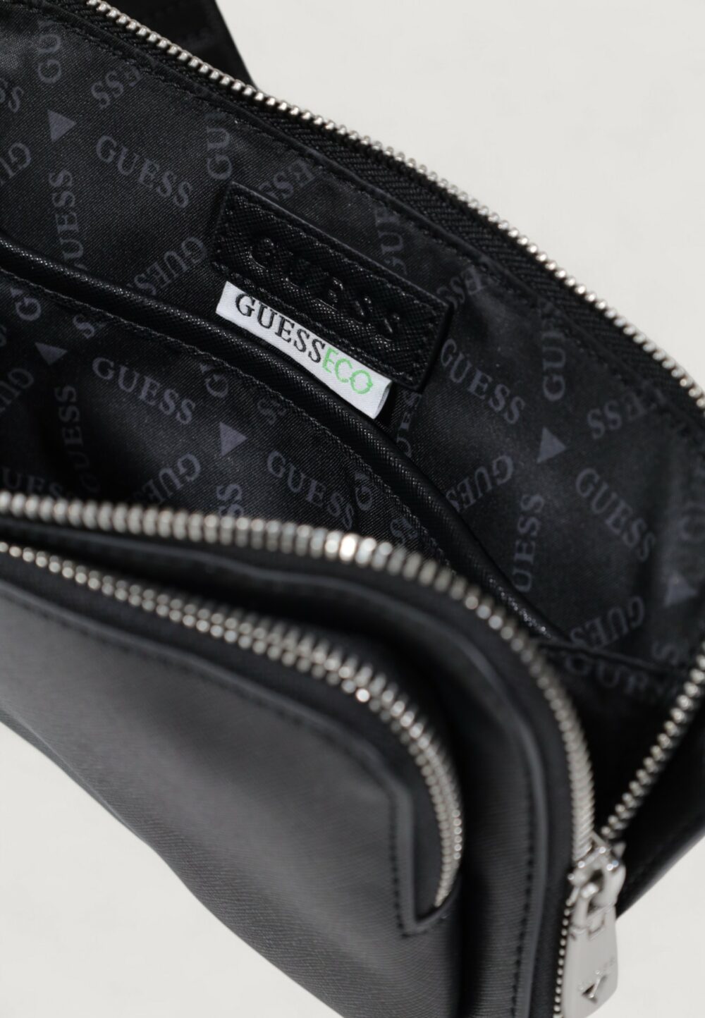 Zaino Guess MILANO FLAT BUMBAG W FRT PKT Nero - Foto 5