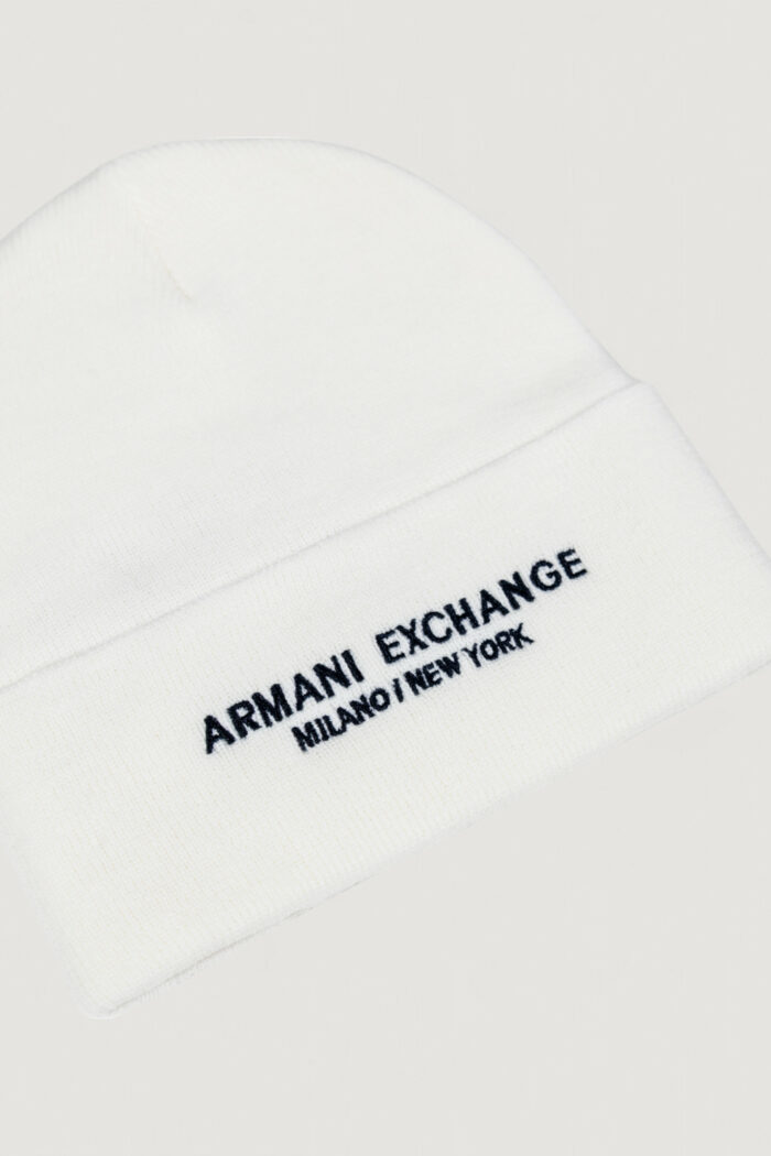 Berretto Armani Exchange BEANIE HAT Bianco