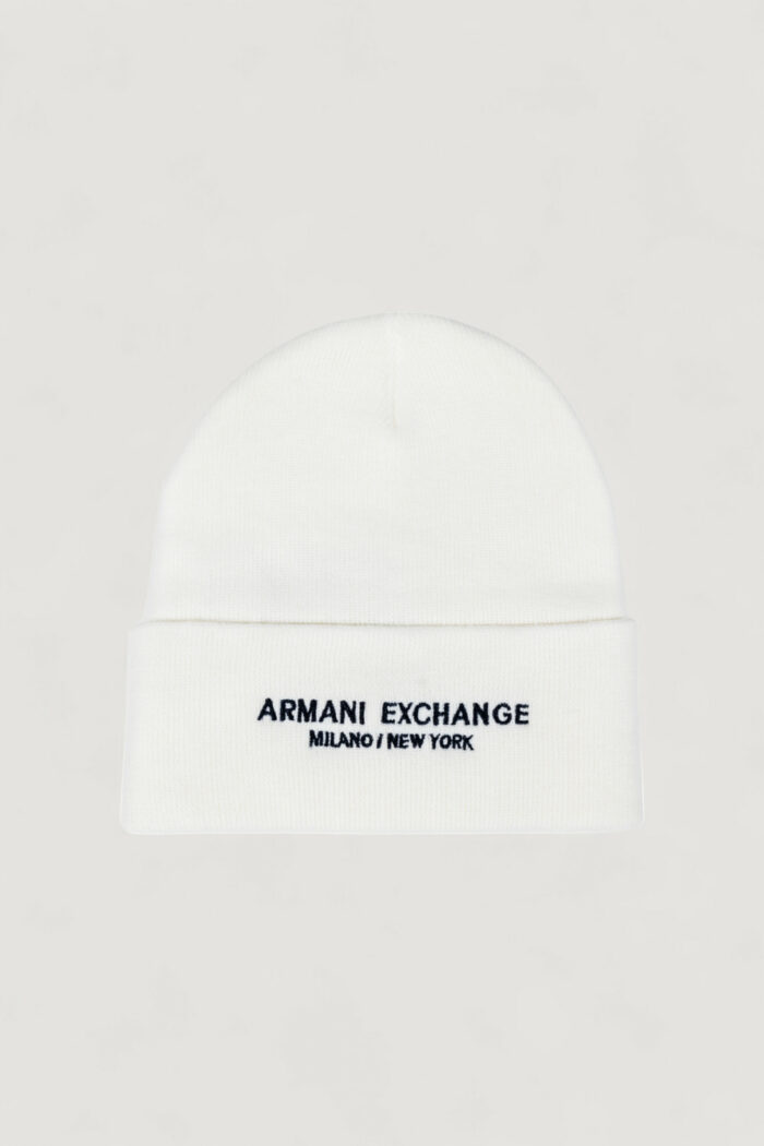 Berretto Armani Exchange BEANIE HAT Bianco