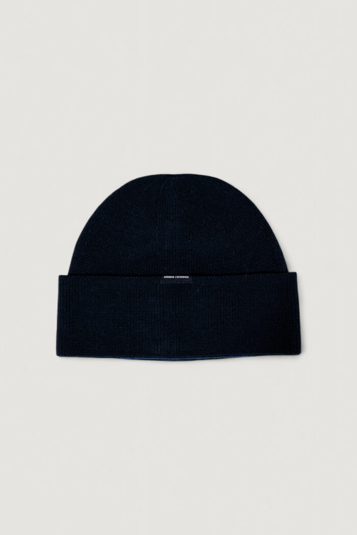 Berretto Armani Exchange BEANIE HAT Blue scuro
