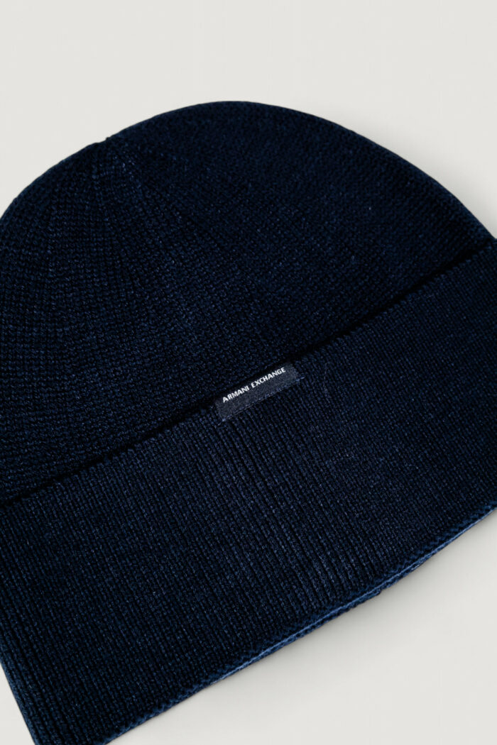 Berretto Armani Exchange BEANIE HAT Blue scuro