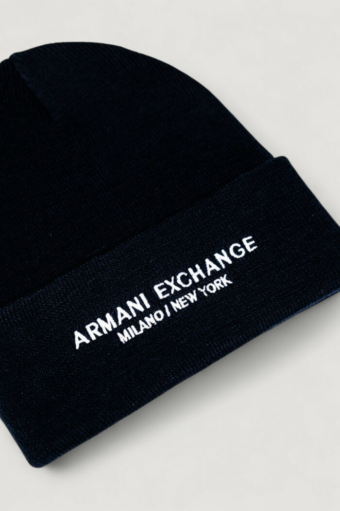 Berretto Armani Exchange BEANIE HAT Blue scuro