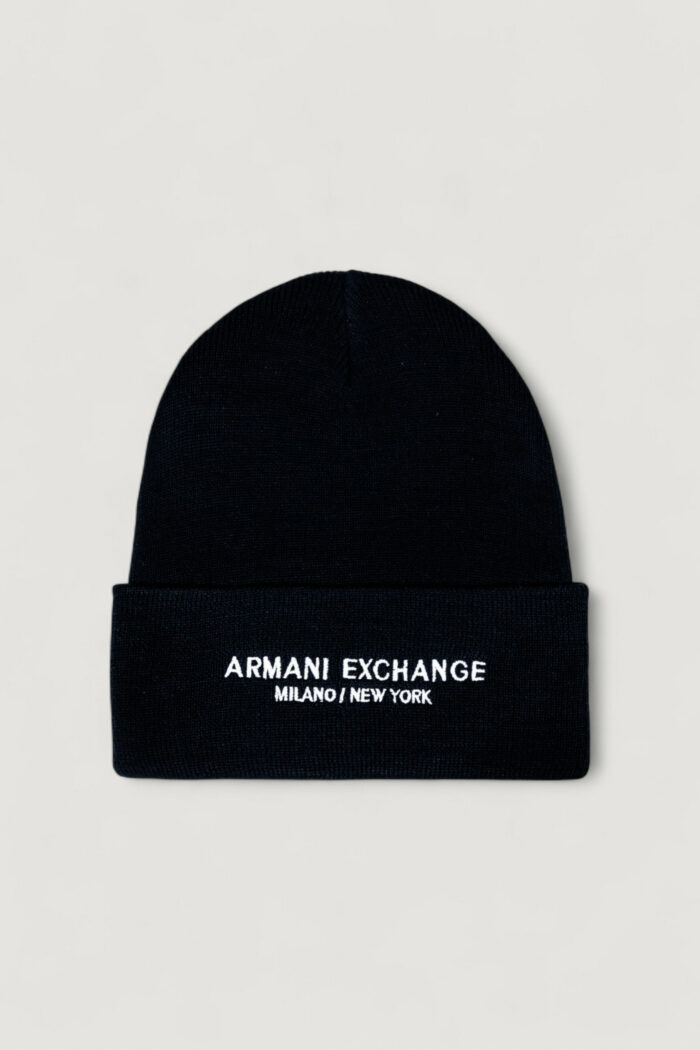 Berretto Armani Exchange BEANIE HAT Blue scuro