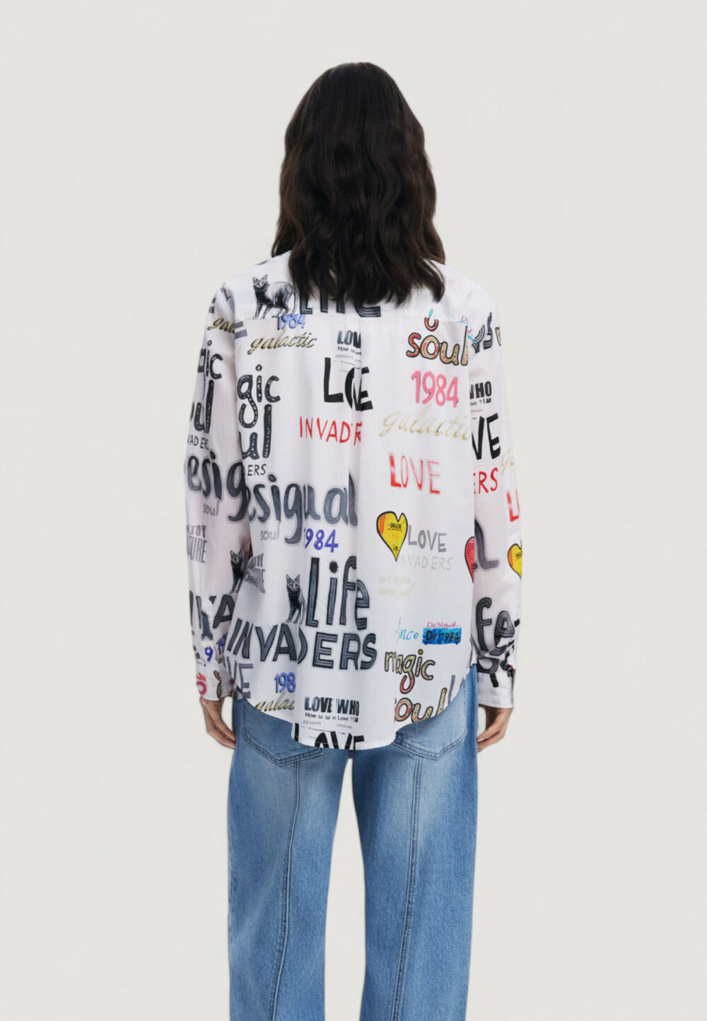 Bluse manica lunga Desigual CAM_SOUL Bianco - Foto 4