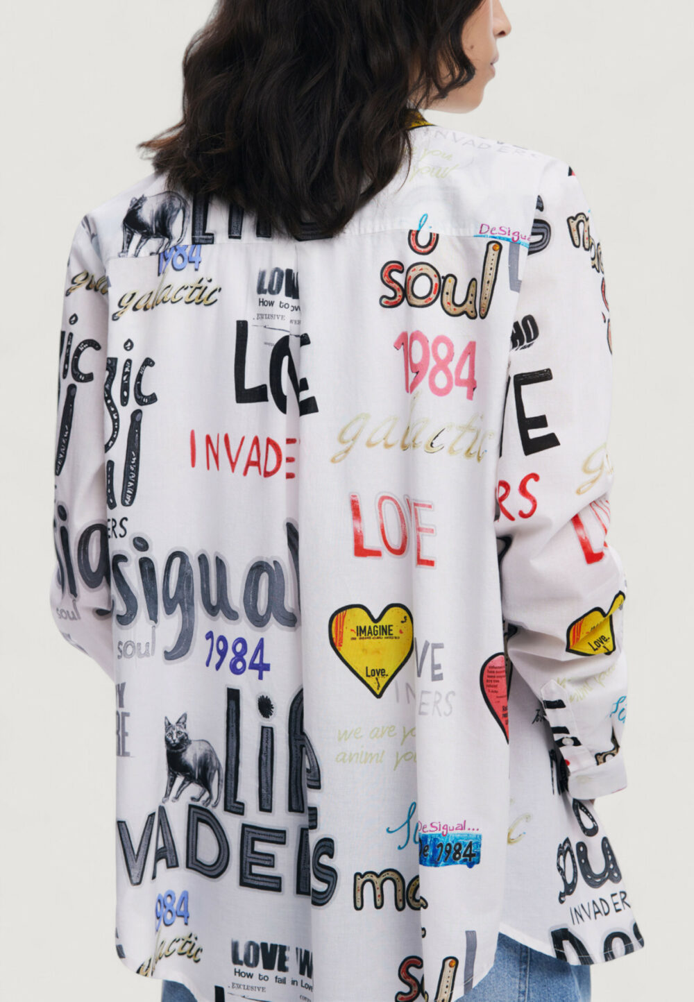 Bluse manica lunga Desigual CAM_SOUL Bianco - Foto 5