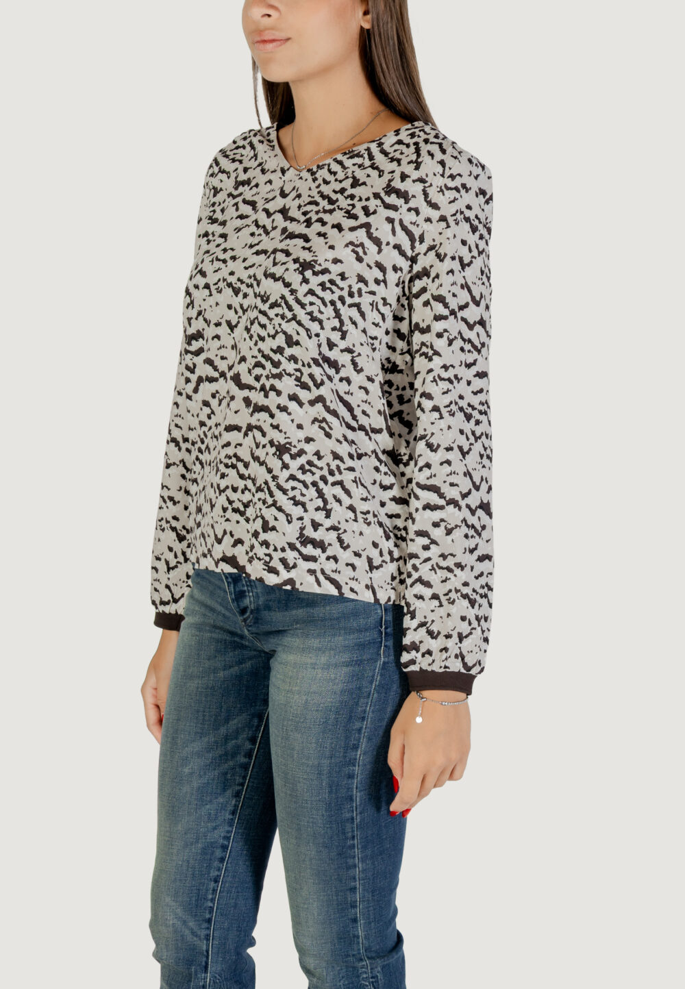 Bluse manica lunga Street One  Nero - Beige - Foto 2