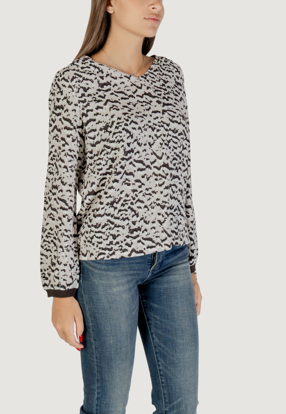 Bluse manica lunga Street One  Nero - Beige - Foto 3