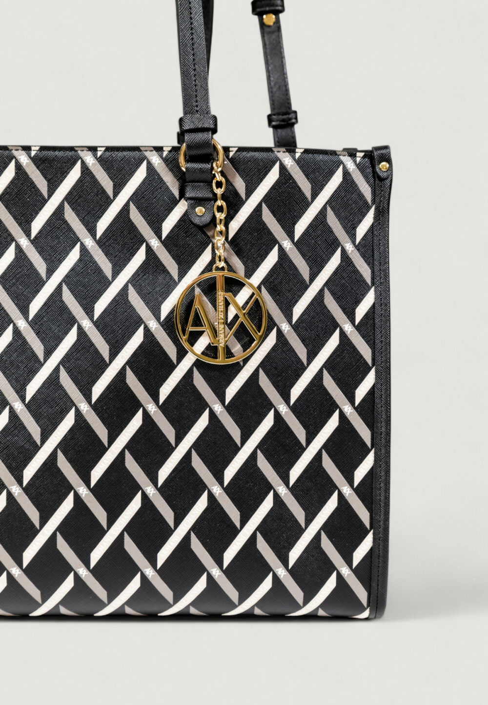 Borsa Armani Exchange SHOPPING BAG Nero - Foto 3