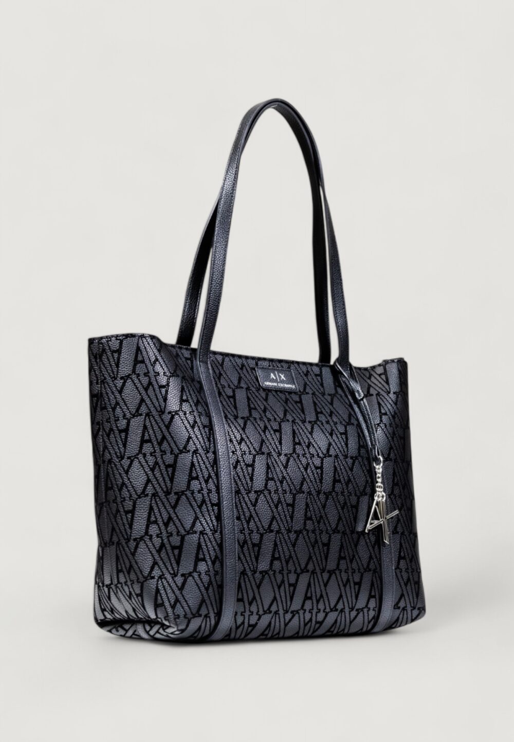 Borsa Armani Exchange SHOPPING BAG Nero - Foto 3