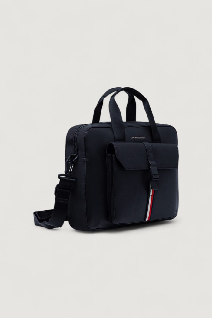 Borsa Tommy Hilfiger TH FOUNDATION COMPUTER BAG Blu – AM0AM13478