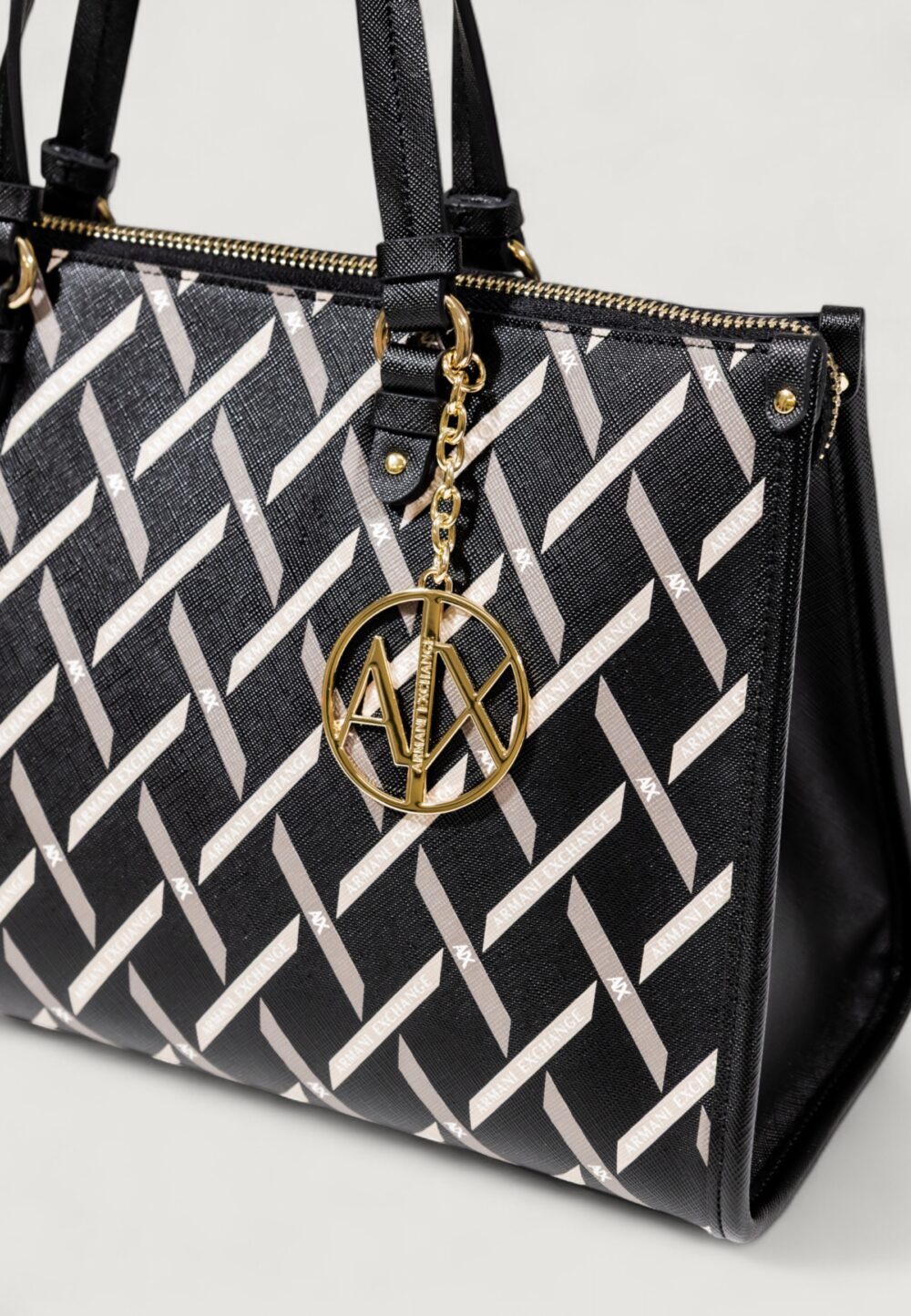 Borsa Armani Exchange TOP HANDLE BAG Nero - Foto 3