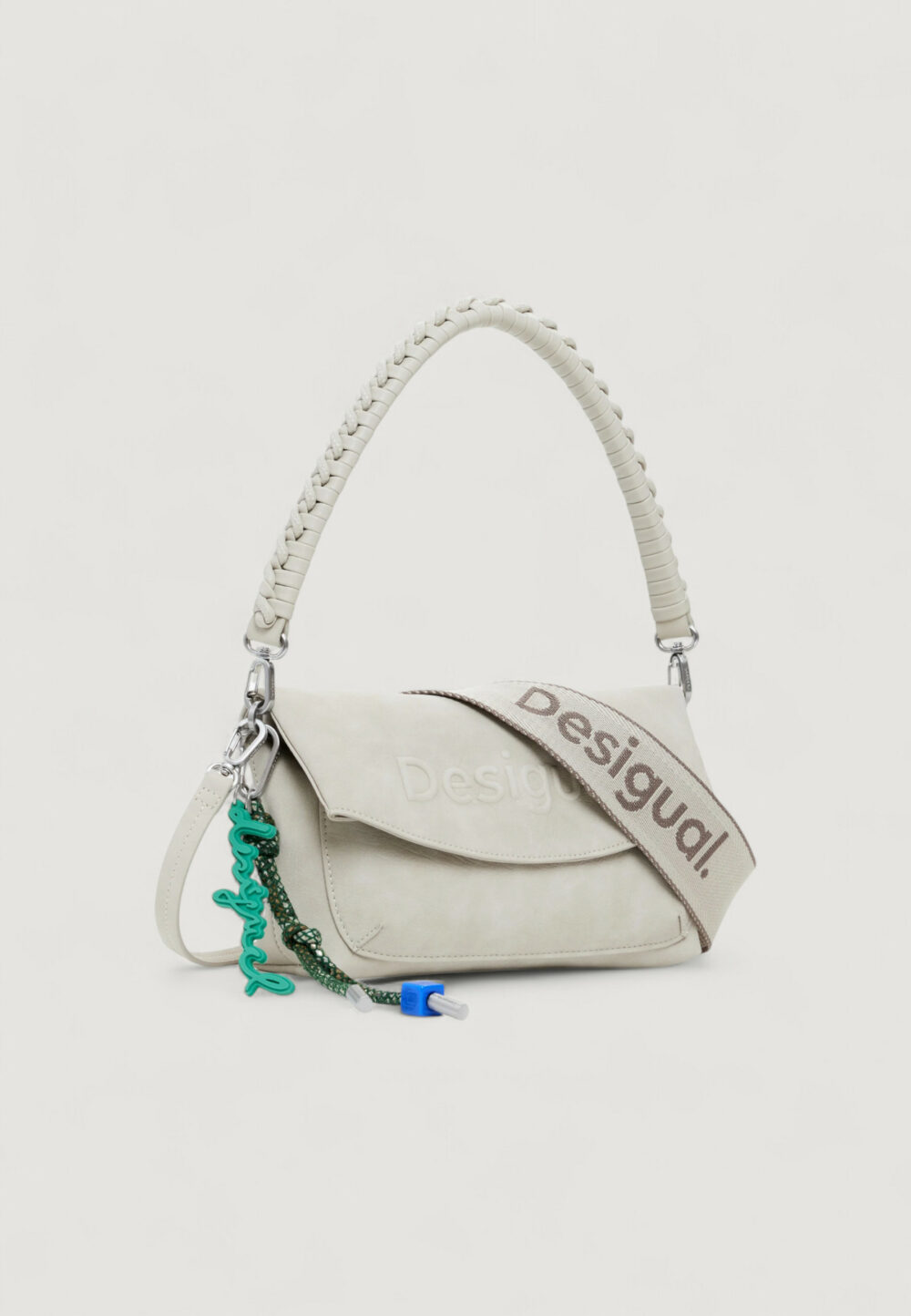 Borsa Desigual BAG HALF LOGO TROKEL PIE Beige chiaro - Foto 2