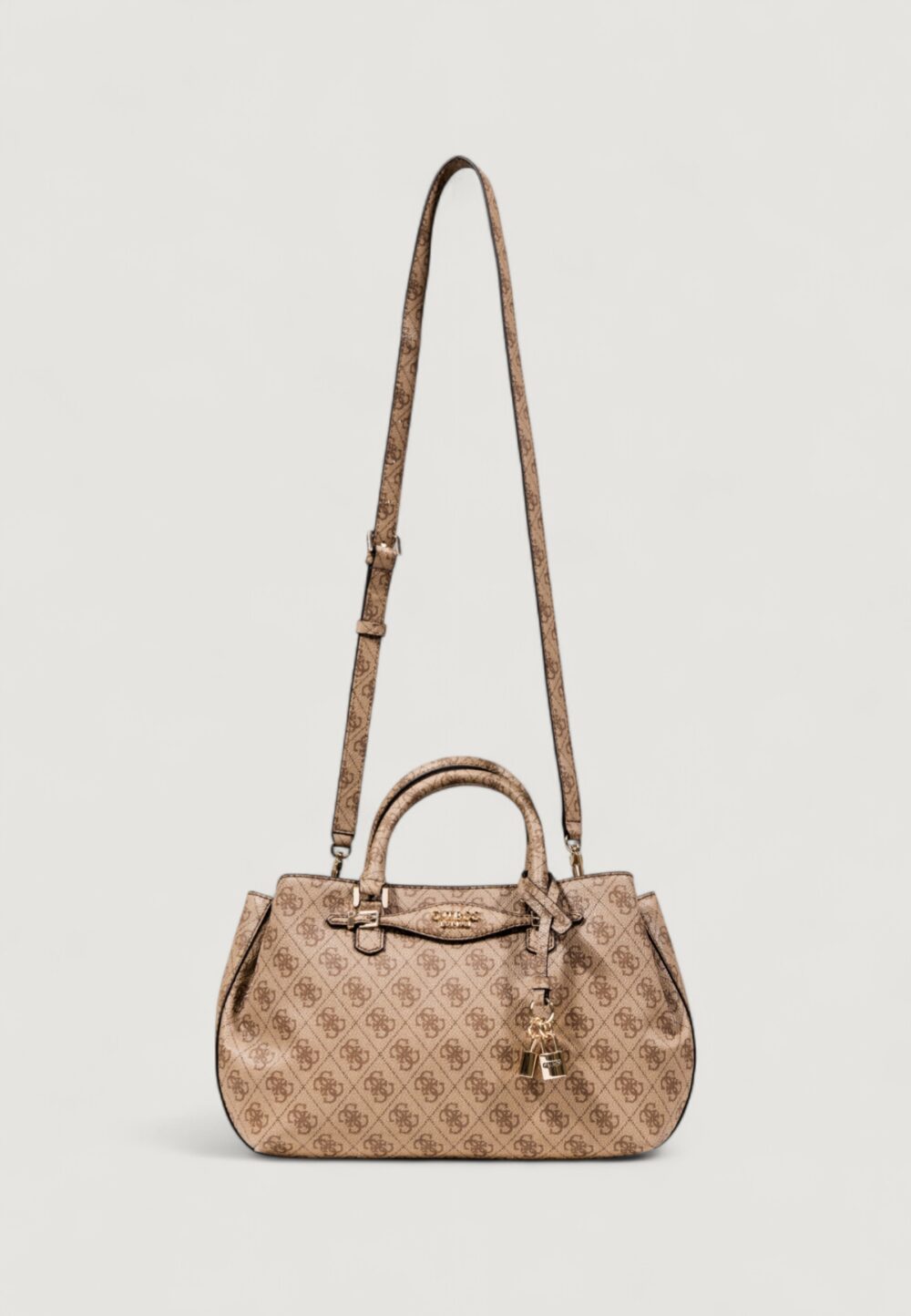 Borsa Guess KATYA GIRLFRIEND SATCHEL Beige - Foto 2
