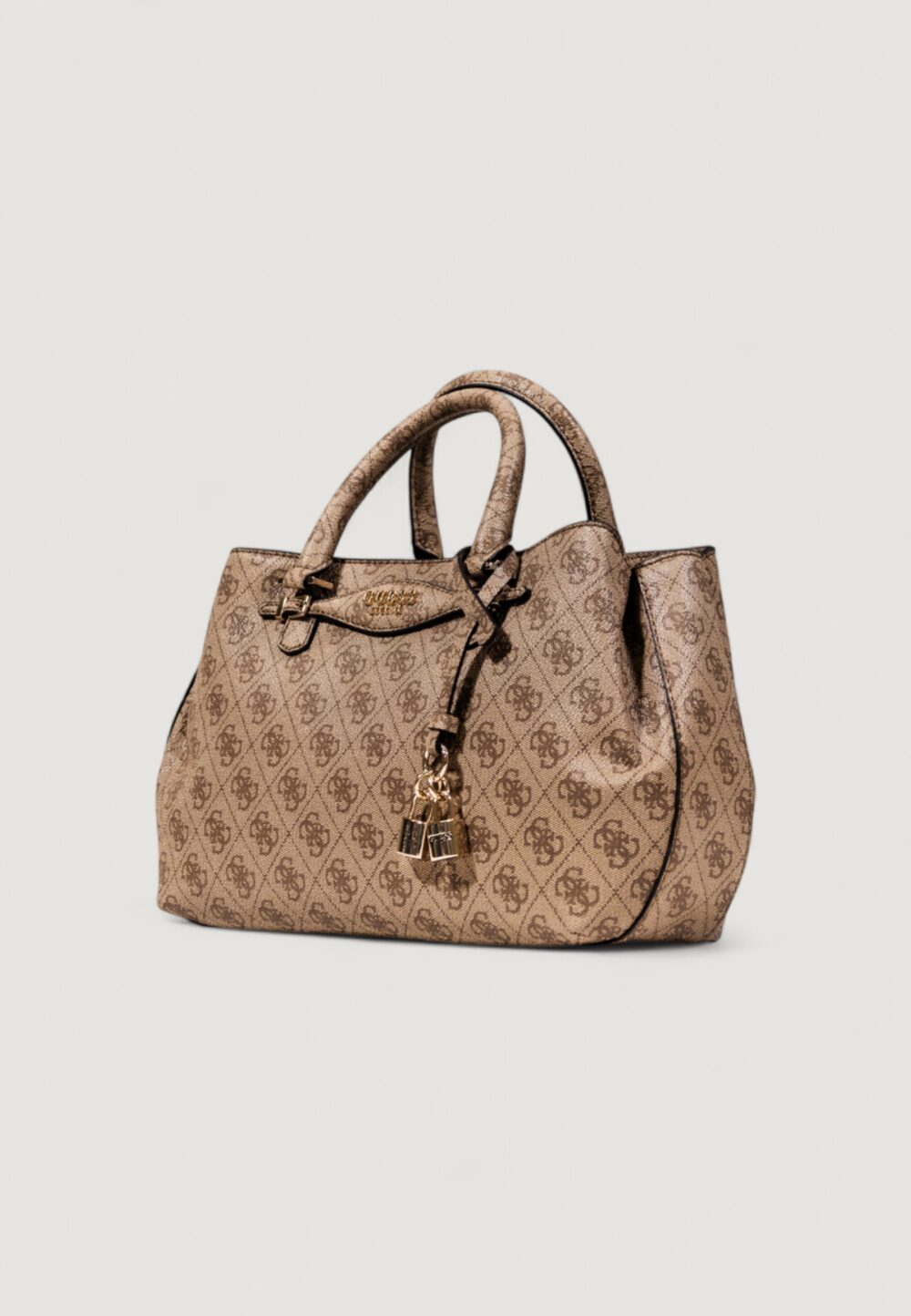 Borsa Guess KATYA GIRLFRIEND SATCHEL Beige - Foto 4
