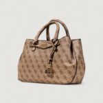 Borsa Guess KATYA GIRLFRIEND SATCHEL Beige - Foto 4