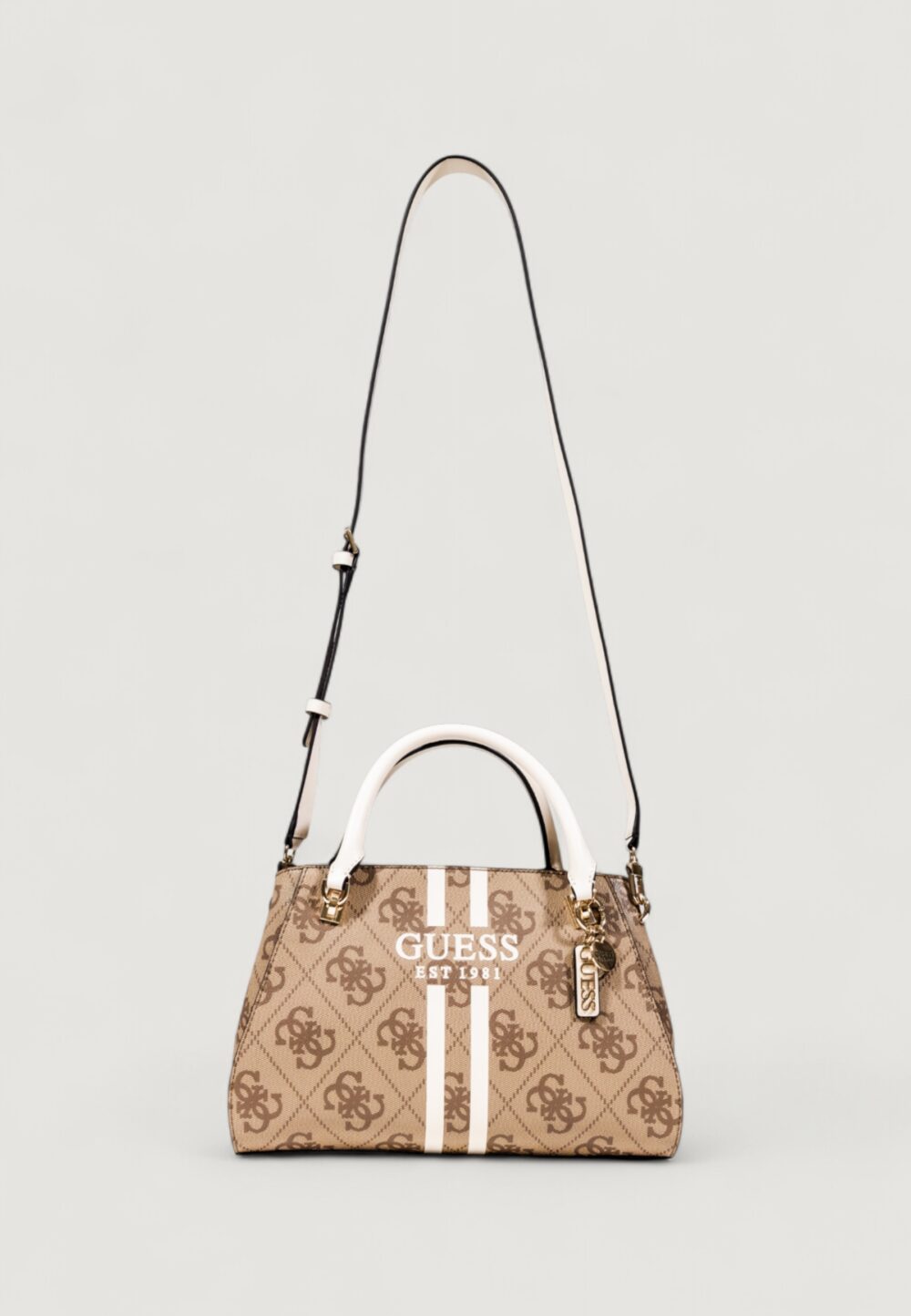 Borsa Guess NOELLE II LUXURY SATCHEL Beige - Foto 2