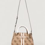 Borsa Guess NOELLE II LUXURY SATCHEL Beige - Foto 2