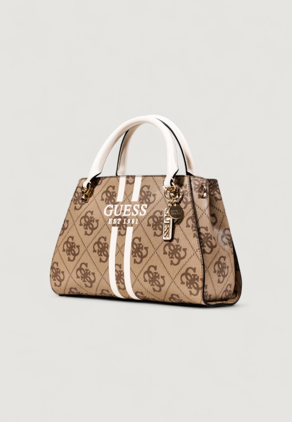 Borsa Guess NOELLE II LUXURY SATCHEL Beige - Foto 4