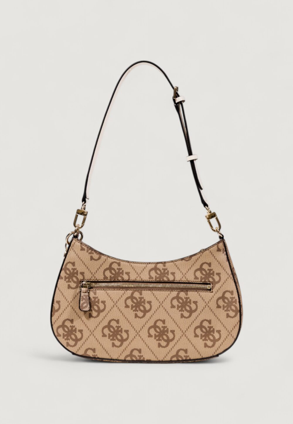 Borsa Guess NOELLE II TOP ZIP SHOULDER BAG Beige - Foto 5