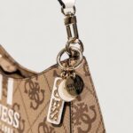 Borsa Guess NOELLE II TOP ZIP SHOULDER BAG Beige - Foto 4