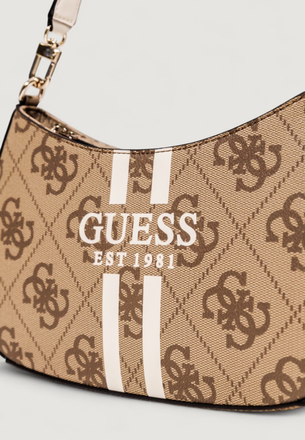 Borsa Guess NOELLE II TOP ZIP SHOULDER BAG Beige - Foto 2