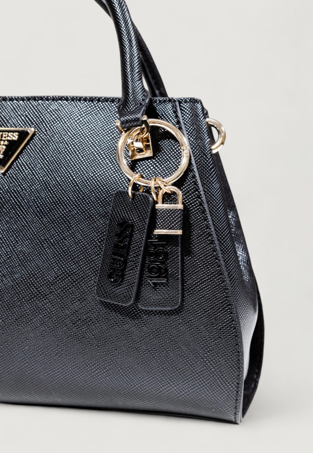 Borsa Guess NOELLE II LUXURY SATCHEL Nero - Foto 3