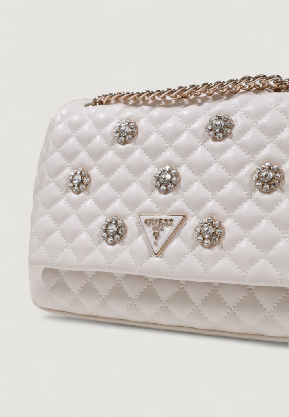 Borsa Guess EVERLEE CONVERTIBLE XBODY FLAP Bianco - Foto 3