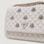Borsa Guess EVERLEE CONVERTIBLE XBODY FLAP Bianco - Foto 3
