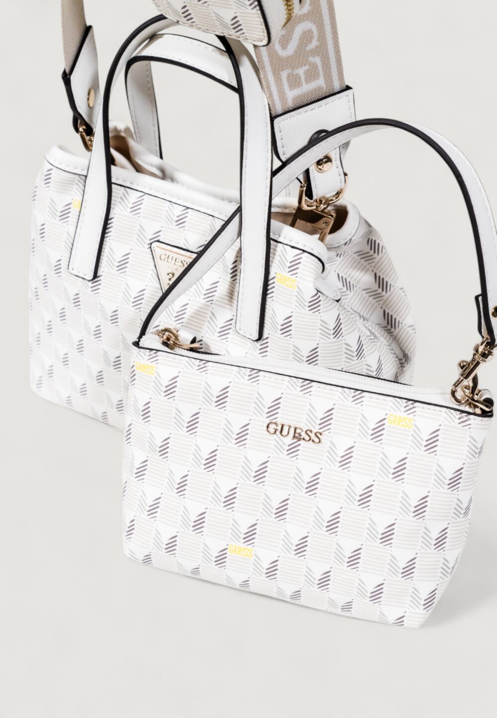Borsa Guess G WAVE II MINI TOTE Bianco - Foto 5