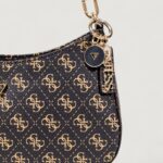 Borsa Guess NOELLE II TOP ZIP SHOULDER BAG Marrone - Foto 4