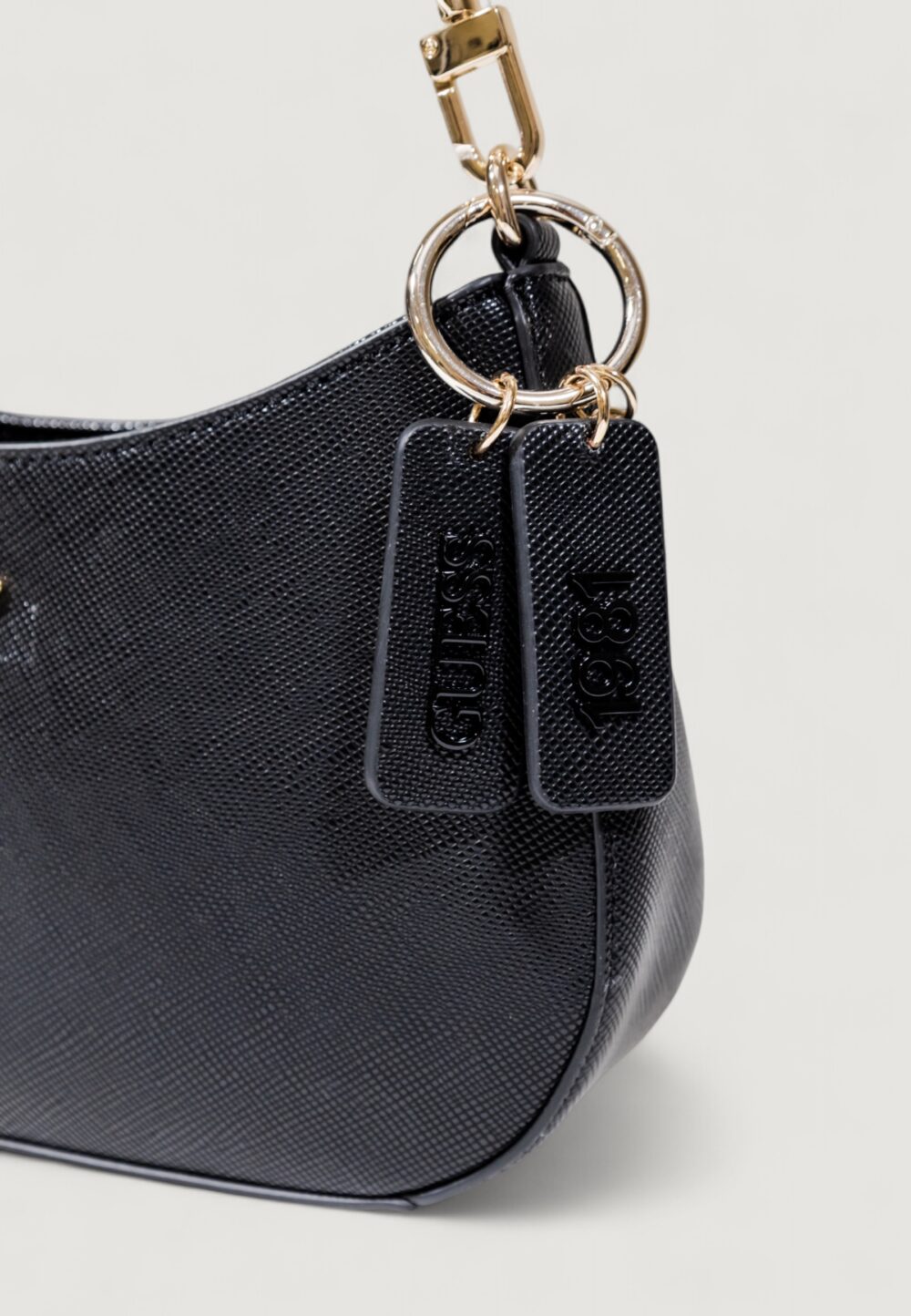 Borsa Guess NOELLE II TOP ZIP SHOULDER BAG Nero - Foto 4