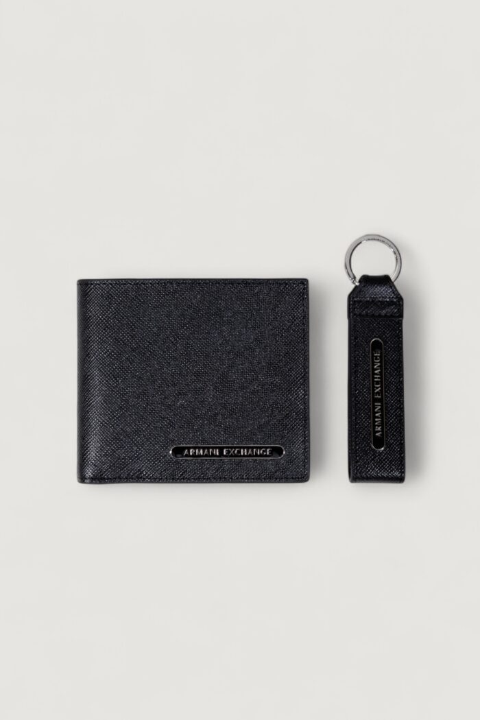 Box portafoglio + accessorio Armani Exchange SMALL LEATHER GOODS SET Nero – XM001275 AF12702