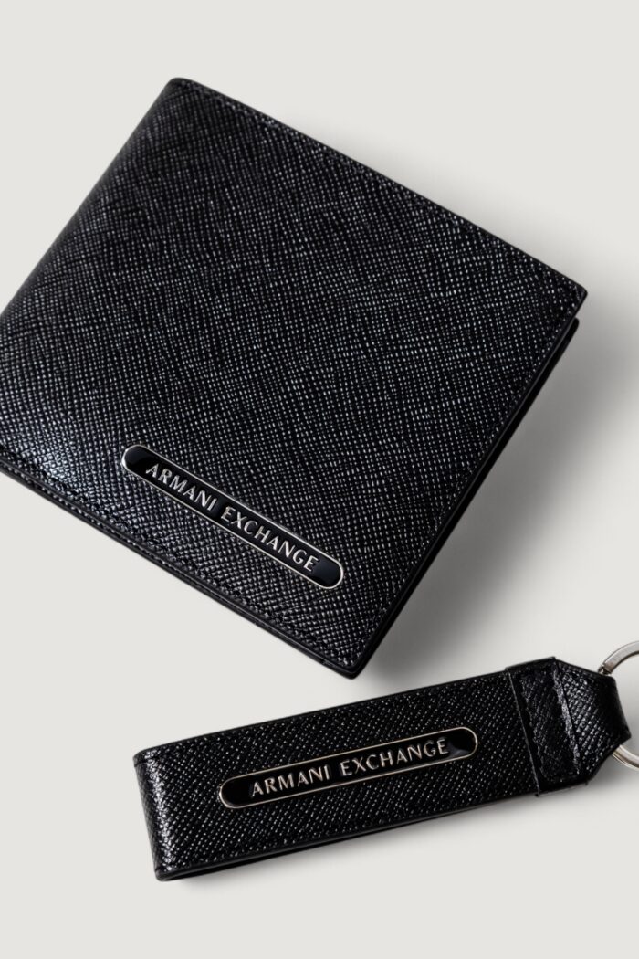 Box portafoglio + accessorio Armani Exchange SMALL LEATHER GOODS SET Nero – XM001275 AF12702
