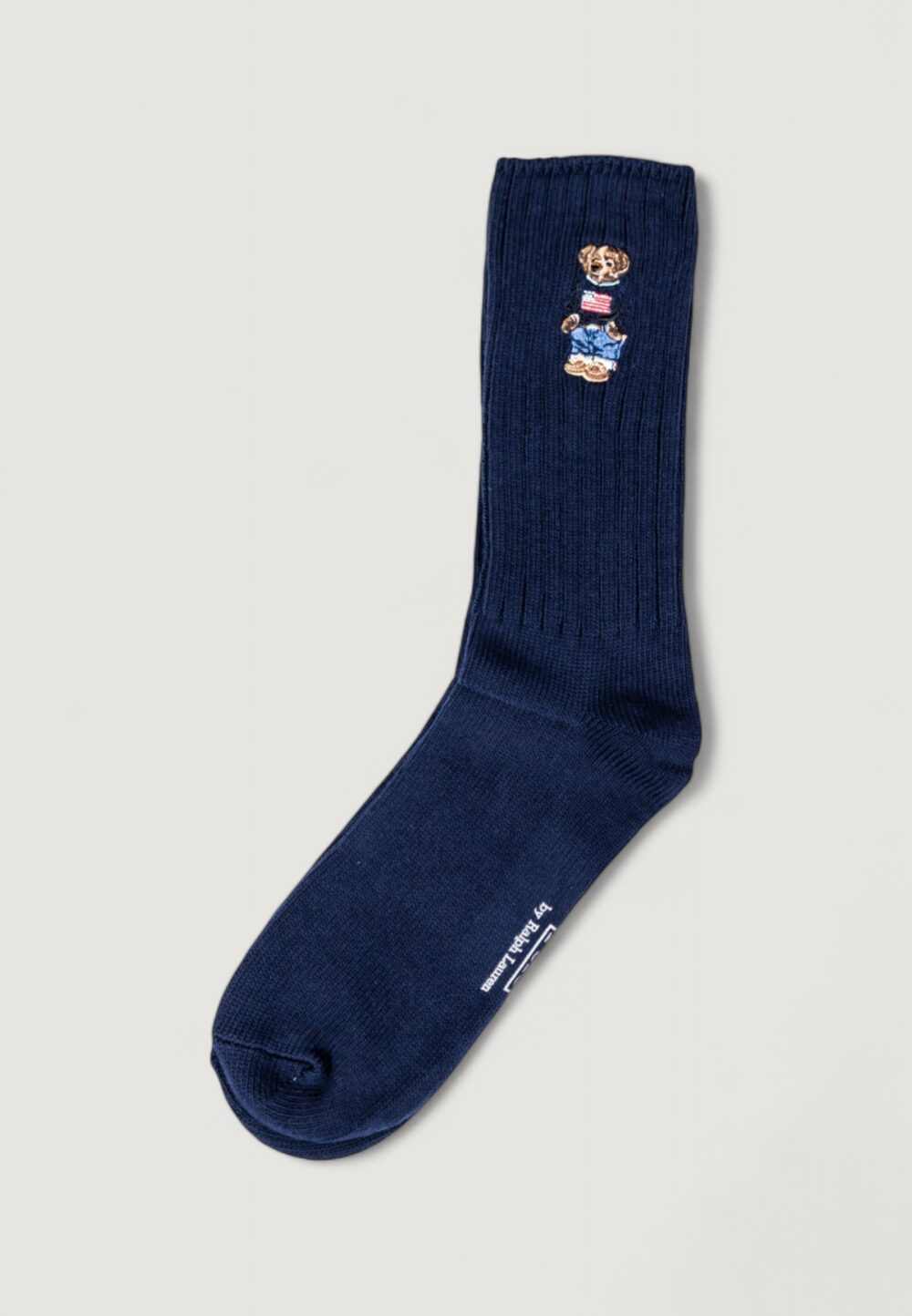 Calzini Lunghi Ralph Lauren EMBRDRD BR C-CREW SOCK-SINGLE Blue scuro - Foto 2