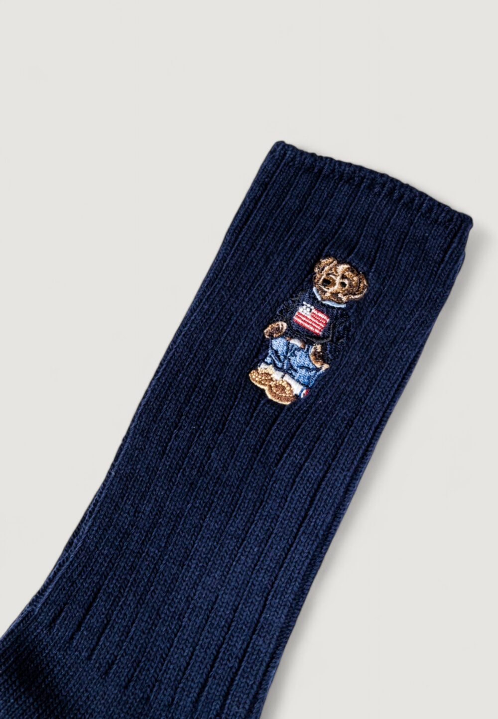 Calzini Lunghi Ralph Lauren EMBRDRD BR C-CREW SOCK-SINGLE Blue scuro - Foto 3