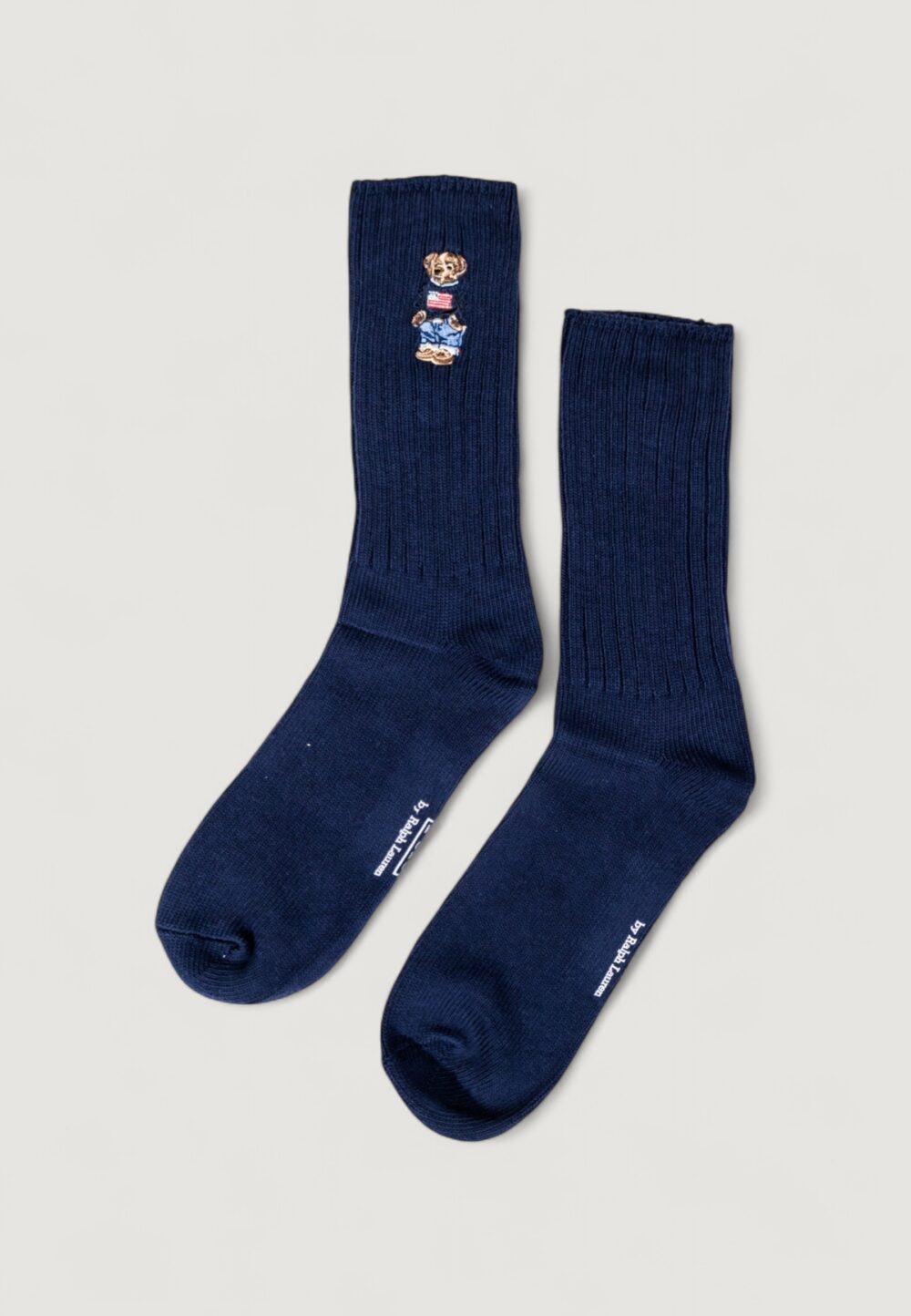 Calzini Lunghi Ralph Lauren EMBRDRD BR C-CREW SOCK-SINGLE Blue scuro - Foto 4