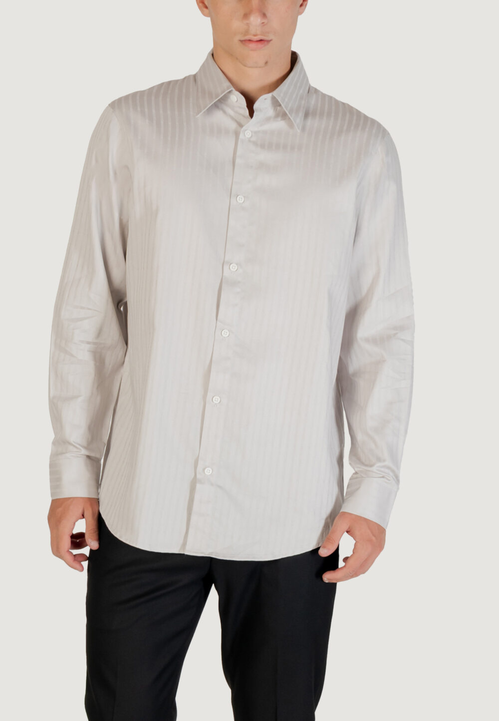 Camicia manica lunga Armani Exchange  Grigio Chiaro - Foto 1