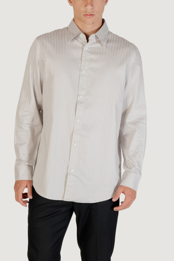 Camicia manica lunga Armani Exchange  Grigio Chiaro – XM001868 AF18836