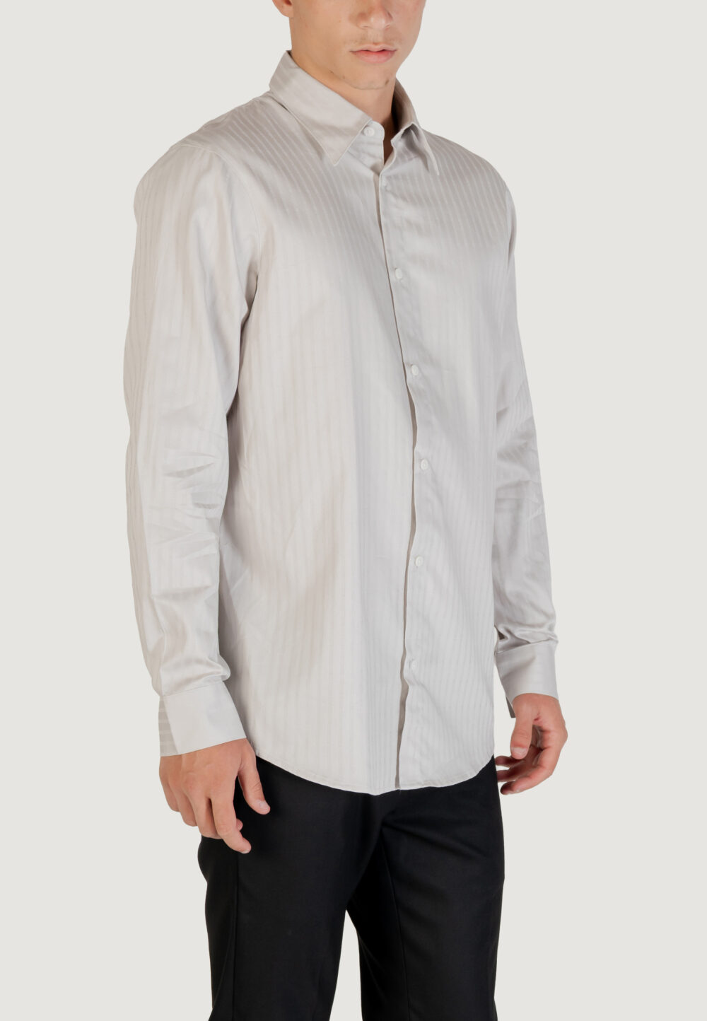 Camicia manica lunga Armani Exchange  Grigio Chiaro - Foto 3